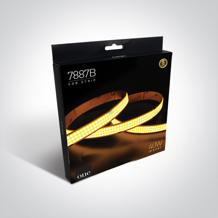 HIGH POWER COB STRIP 24V DC CW 5m ROLL 40W/m IP20 - Image 2