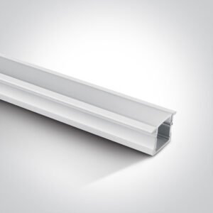 WHITE RECESSED PROFILE 2m + PC opal diffuser
